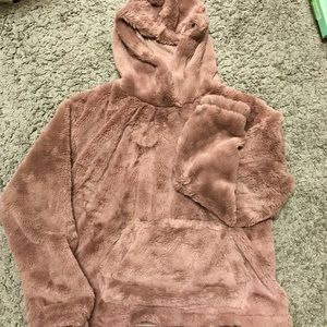 Faux Fur Oversized Hoodie